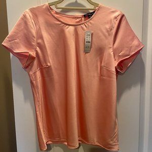 NWT J.Crew Pink Everyday Crepe Button-Back Shirt Sz. M
